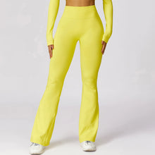 Load image into Gallery viewer, Fashion Wide Leg Tight Seamless Hip Lifting Yoga Bell-Bottom Pants Abdominal-Shaping High Waist Bootcut Casual Sports Pants Pants