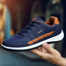 Load image into Gallery viewer, Leather Men Shoes Sneakers Trend Casual Shoe Italian Breathable Leisure