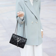 Load image into Gallery viewer, Black Luxury Handbags e Women PU Leather Messenger Shoulder Bag