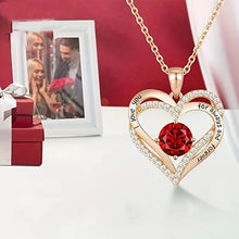 Load image into Gallery viewer, Rose In A Box Plus Red Zircon Pendant