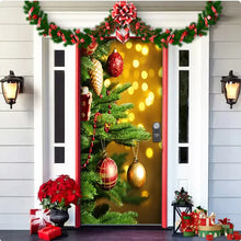 Load image into Gallery viewer, Christmas Forest Background Fabric Door Hanging for Christmas Party Decoration