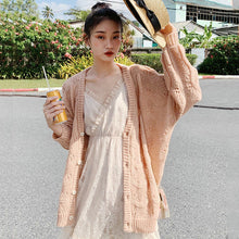 Load image into Gallery viewer, Women's Loose V-neck Cardigan Fried Dough Twists Sweater