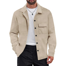 Load image into Gallery viewer, Men's Retro Casual Jacquard Knitted Lapel Shirt Jacket