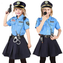 Load image into Gallery viewer, Halloween Costume Children Police Uniform