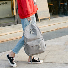 Load image into Gallery viewer, Corduroy Backpack Students Shoulder School Bags