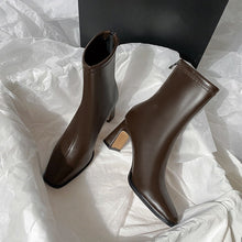 Load image into Gallery viewer, New Brown Brushed Short Boots For Women
