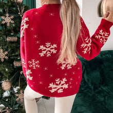 Load image into Gallery viewer, Christmas Sweater Snowflake Jumper
