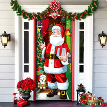 Load image into Gallery viewer, Christmas Forest Background Fabric Door Hanging for Christmas Party Decoration