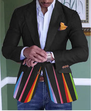 Load image into Gallery viewer, Men's Single Row Two Button Plaid Blazer