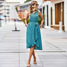 Load image into Gallery viewer, Dress Women's Spring and Summer Elegant Jacquard Sleeveless Tank Top Long Dress
