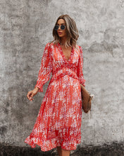 Load image into Gallery viewer, Fashion Long Sleeve Midi Dress