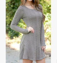Load image into Gallery viewer, Women Causal Short Sweater Dress Female Autumn Winter White Long Sleeve Loose knitted Sweaters Dresses - foxberryparkproducts
