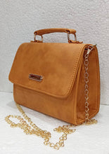 Load image into Gallery viewer, Women's Regular Size Solid Brown Artificial Leather Handheld Bag - foxberryparkproducts