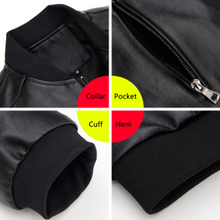 Load image into Gallery viewer, Men's Stand-Up Collar Leather Jacket