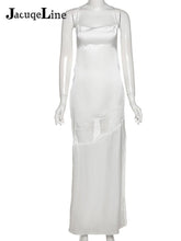 Load image into Gallery viewer, Sleeveless Bodycon Midi Lace Satin Dress