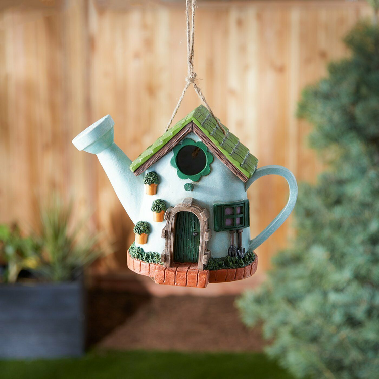 Whimsical Watering Can Birdhouse - foxberryparkproducts