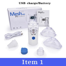 Load image into Gallery viewer, Portable Mesh Nebulizer Silent Ultrasonic Medical Steaming Inhaler - foxberryparkproducts