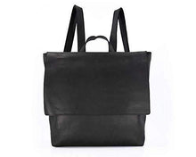 Load image into Gallery viewer, Classic Black Leather Backpack, Laptop Handbag - foxberryparkproducts