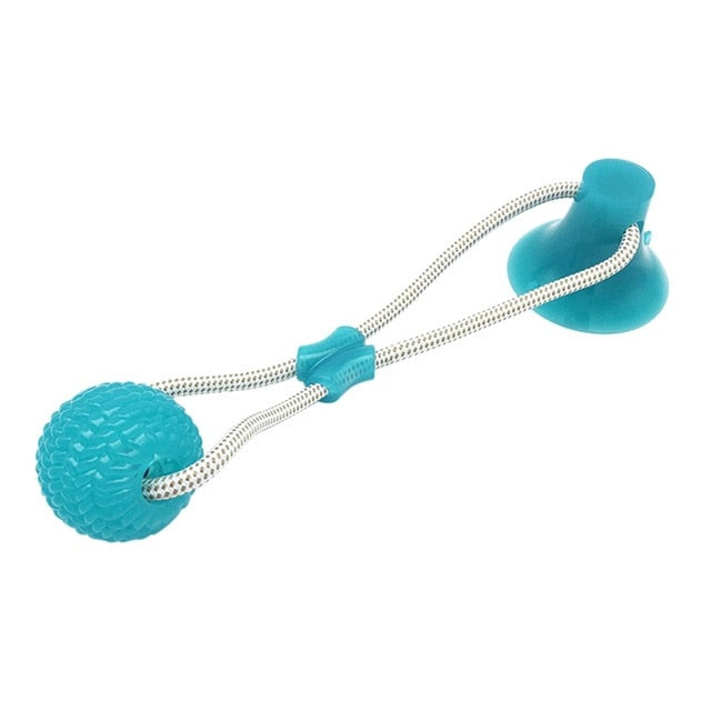 Multifunction Pet Molar Bite Toy Interactive fun Pet toy with TPR ball Tooth Cleaning - foxberryparkproducts