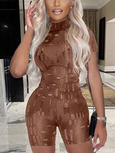 Load image into Gallery viewer, Cut Out Bodycon Jumpsuit Short Sleeve
