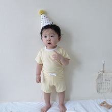 Load image into Gallery viewer, Summer Children's Ice Silk Cotton Short Sleeve Suit 2 Piece Sports Clothes - foxberryparkproducts