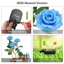 Load image into Gallery viewer, Outdoor Solar Garden Stake Lights,Upgraded LED Solar Powered Light with 6 Rose Flowers, Waterproof Solar Decorative Lights for Patio Pathway Courtyard Garden Lawn(Blue) - foxberryparkproducts
