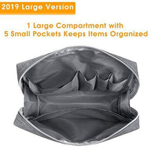 Load image into Gallery viewer, Large Makeup Bag Zipper Pouch Travel Cosmetic Organizer for Women and Girls (Large, Grey) - foxberryparkproducts