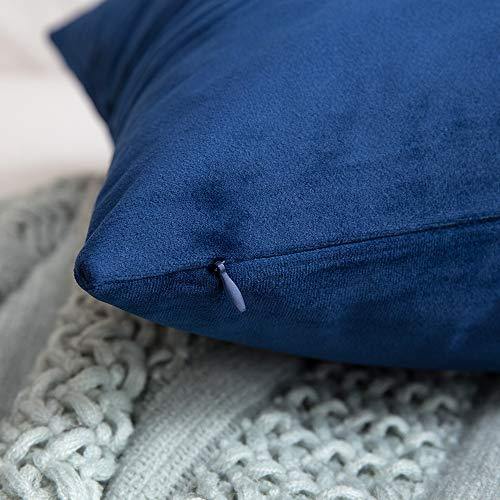 MIULEE Pack of 2, Velvet Soft Solid Decorative Square Throw Pillow Covers Set Cushion Case for Sofa Bedroom Car 18 x 18 Inch 45 x 45 cm - foxberryparkproducts