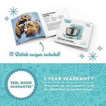 Load image into Gallery viewer, Delish by Dash Compact Stand Mixer 3.5 Quart with Beaters & Dough Hooks Included - Aqua, Blue (DCSM350GBBU02) - foxberryparkproducts