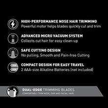 Load image into Gallery viewer, Panasonic Men’s Ear and Nose Hair Trimmer with Vacuum Cleaning System – Wet Dry Hypoallergenic High-Performance Dual Edge Blade - ER-GN70-K (Black) - foxberryparkproducts