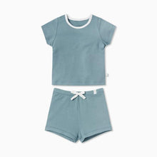 Load image into Gallery viewer, Summer Children's Ice Silk Cotton Short Sleeve Suit 2 Piece Sports Clothes - foxberryparkproducts