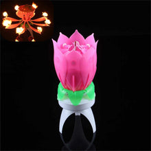 Load image into Gallery viewer, LED Candles Beautiful Musical Lotus Flower Happy Birthday - foxberryparkproducts