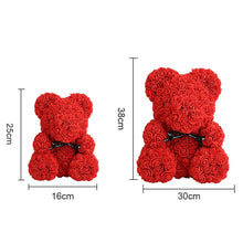 Load image into Gallery viewer, Red Rose Teddy Bear - foxberryparkproducts