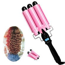 Load image into Gallery viewer, New Arrival Hair Curling Iron LED Ceramic Triple Barrel Hair Curler Irons - foxberryparkproducts