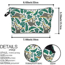 Load image into Gallery viewer, Cosmetic Bag for Women,Loomiloo Adorable Roomy Makeup Bags Travel Waterproof Toiletry Bag Accessories Organizer Sloth (Sloth 51476) - foxberryparkproducts