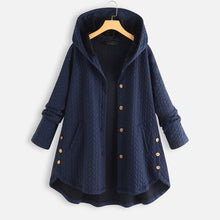Load image into Gallery viewer, Fashion Women's Cotton Padded Jacket Hooded Medium Long Coat Casual Warm Cotton Padded Jacket In Autumn And Winter
