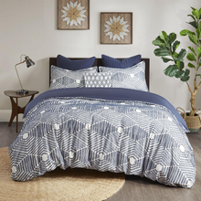 Load image into Gallery viewer, Cotton Jacquard Duvet Cover Set Gray/Blush 094 - foxberryparkproducts