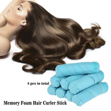 Load image into Gallery viewer, 8pcs Hair Rollers Sleep Styler Kit Long Cotton Curlers - foxberryparkproducts