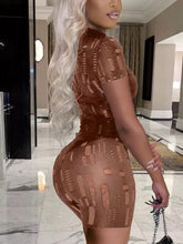 Load image into Gallery viewer, Cut Out Bodycon Jumpsuit Short Sleeve