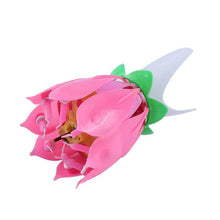 Load image into Gallery viewer, LED Candles Beautiful Musical Lotus Flower Happy Birthday - foxberryparkproducts