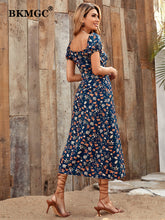 Load image into Gallery viewer, Floral Split Dress - foxberryparkproducts