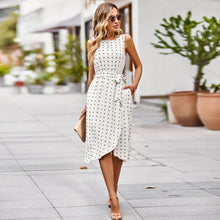 Load image into Gallery viewer, Dress Women's Spring and Summer Elegant Jacquard Sleeveless Tank Top Long Dress