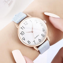 Load image into Gallery viewer, Simple Number Dial Ladies Watches Leather Strap Quartz - foxberryparkproducts