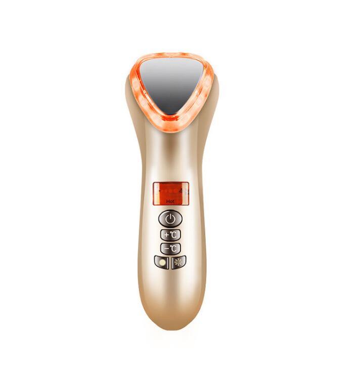Ultrasonic Cryotherapy LED Hot Cold Hammer Facial Lifting Vibration Massager - foxberryparkproducts