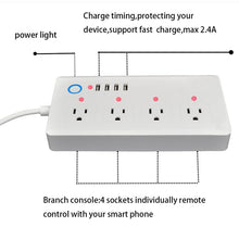 Load image into Gallery viewer, Smart Power Strip,WiFi Power Bar Multiple Outlet Extension Cord - foxberryparkproducts