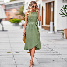 Load image into Gallery viewer, Dress Women's Spring and Summer Elegant Jacquard Sleeveless Tank Top Long Dress