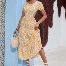 Load image into Gallery viewer, New Floral Dress Sexy Chiffon Backless Big Swing Beach Skirt - foxberryparkproducts