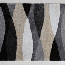 Load image into Gallery viewer, Aria Soft Pile Shag Area Rug Grey Print - foxberryparkproducts