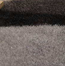 Load image into Gallery viewer, Aria Soft Pile Shag Area Rug Grey Print - foxberryparkproducts