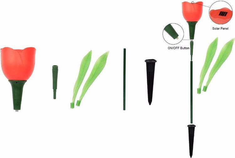 7Colors Solar lawn lamp LED Outdoor Garden Tulip - foxberryparkproducts